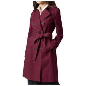 Women's Burgundy Trench Coat